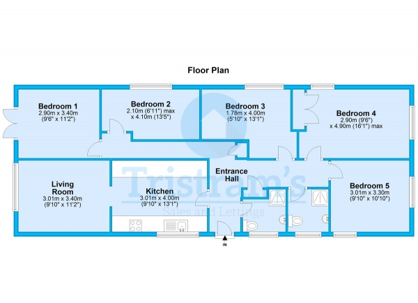 Floor Plan Image for 5 Bedroom Detached Bungalow to Rent in Oundle Drive, Wollaton