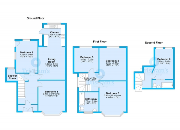 Floor Plan Image for 6 Bedroom Semi-Detached House to Rent in Derby Road, Lenton