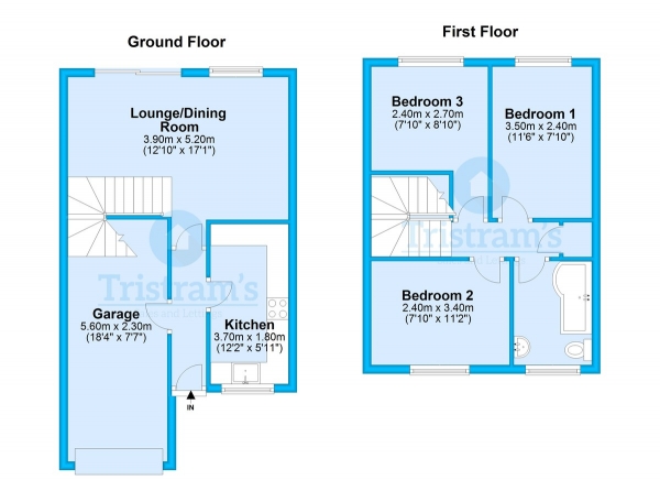 Floor Plan Image for 3 Bedroom Semi-Detached House to Rent in Bedarra Grove, Lenton