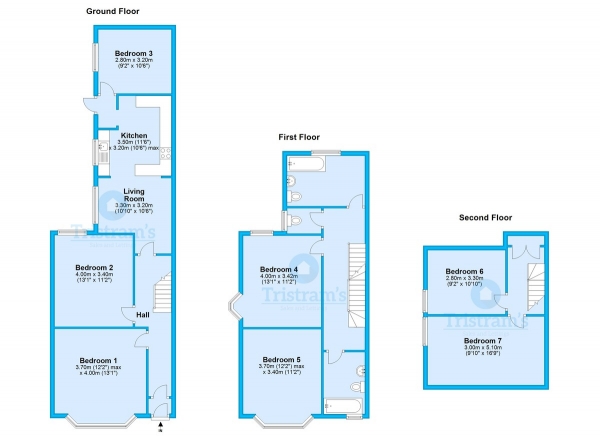 Floor Plan Image for 7 Bedroom Semi-Detached House to Rent in Derby Road, Lenton