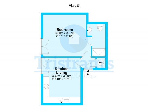 Floor Plan Image for 1 Bedroom Apartment to Rent in Derby Road, Lenton