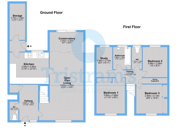 Floor Plan Image for 6 Bedroom Semi-Detached House to Rent in Forsythia Gardens, Lenton