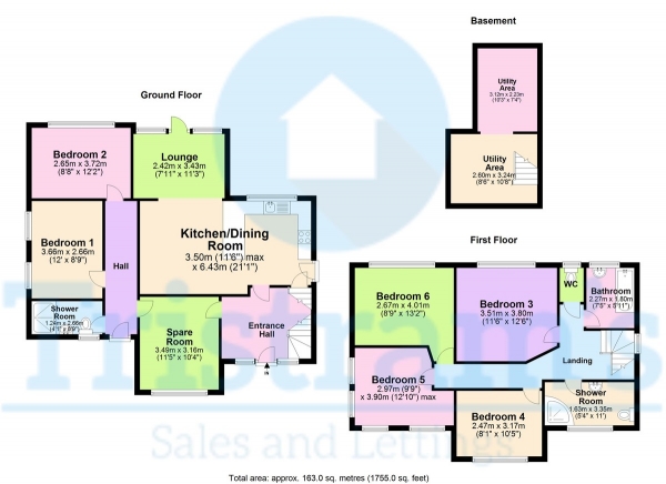 Floor Plan Image for 6 Bedroom Detached House to Rent in Harlaxton Drive, The Park