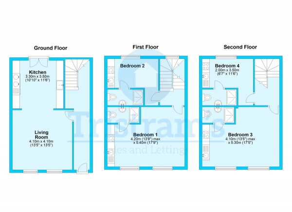 Floor Plan Image for 5 Bedroom End of Terrace House to Rent in Alfreton Road, Radford