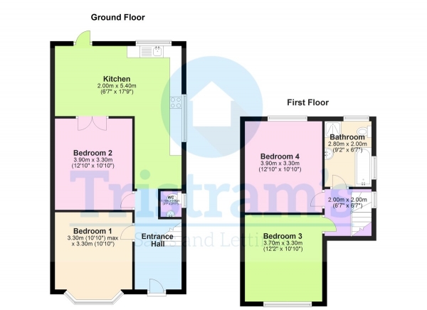 Floor Plan Image for 4 Bedroom Detached House to Rent in Ranelagh Grove, Wollaton