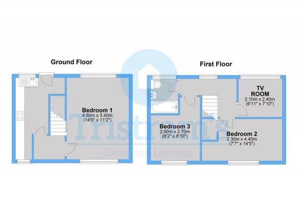 Floor Plan Image for 3 Bedroom Semi-Detached House to Rent in Woodside Road, Beeston