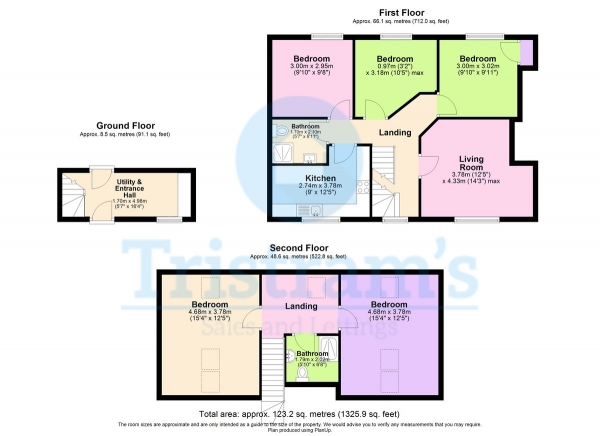 Floor Plan Image for 5 Bedroom Apartment to Rent in Flat 1, Loughborough Road, West Bridgford