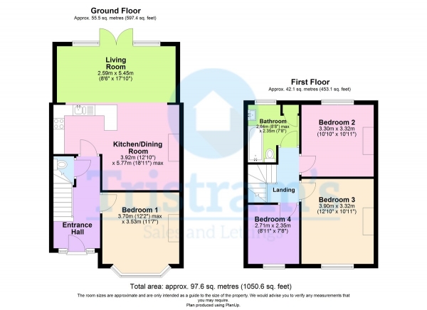 Floor Plan Image for 4 Bedroom Semi-Detached House to Rent in Hampton Road, West Bridgford