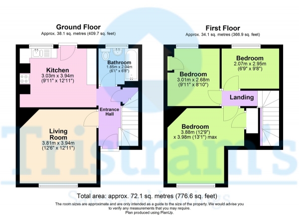 Floor Plan Image for 3 Bedroom Semi-Detached House for Sale in Irving Place, Alvaston, Derby