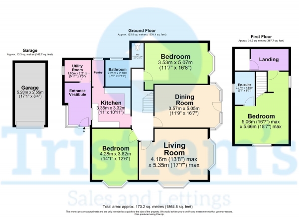 Floor Plan Image for 3 Bedroom Detached Bungalow for Sale in Cleveland Avenue, Long Eaton