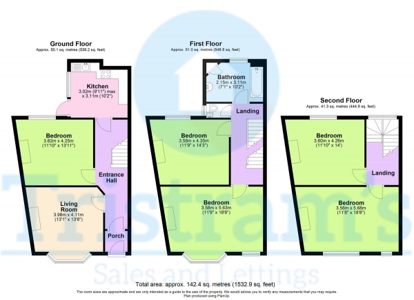 Floor Plan Image for 5 Bedroom Semi-Detached House to Rent in Lenton Boulevard, Lenton