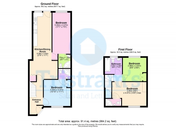 Floor Plan Image for 4 Bedroom Semi-Detached House to Rent in Western Boulevard, Nottingham