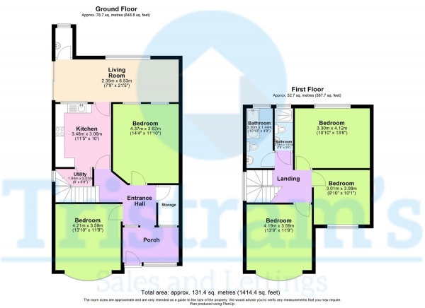 Floor Plan Image for 5 Bedroom Semi-Detached House to Rent in Western Boulevard, Nottingham