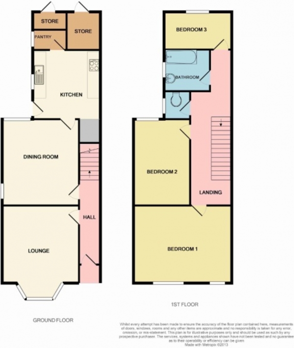 Floor Plan Image for 4 Bedroom Semi-Detached House to Rent in Peveril Road, Beeston