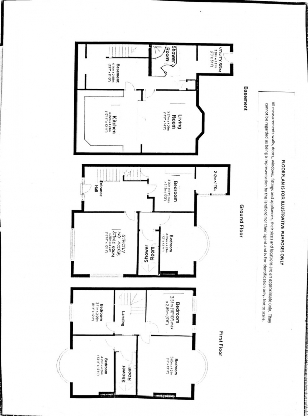 Floor Plan Image for 6 Bedroom Semi-Detached House to Rent in Rolleston Drive, Lenton