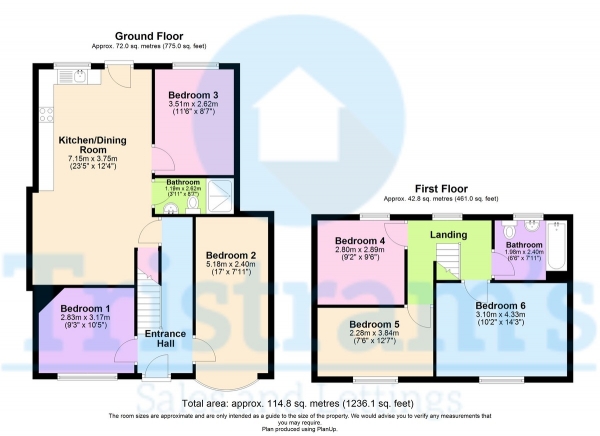 Floor Plan Image for 6 Bedroom Semi-Detached House to Rent in Charnock Avenue, Lenton