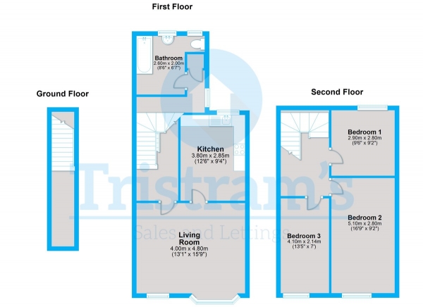 Floor Plan Image for 3 Bedroom Flat to Rent in Larkdale Street, Arboretum