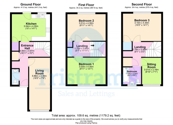 Floor Plan Image for 4 Bedroom Semi-Detached House to Rent in Truman Close, City Centre