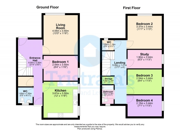 Floor Plan Image for 4 Bedroom Semi-Detached House to Rent in Fleming Gardens, Clifton