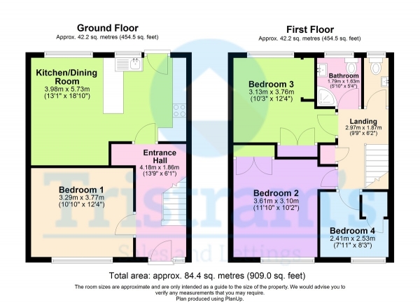 Floor Plan Image for 3 Bedroom Semi-Detached House to Rent in Arnesby Road, Lenton