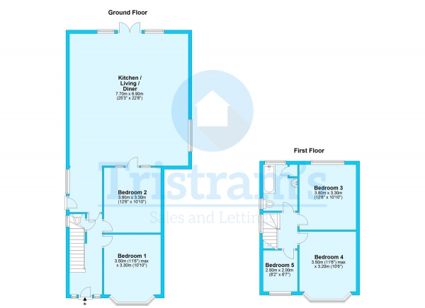 Floor Plan Image for 4 Bedroom Detached House to Rent in Brendon Road, Wollaton