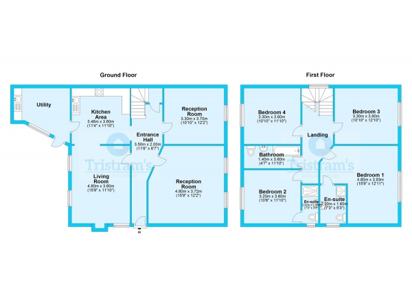 Floor Plan Image for 4 Bedroom Semi-Detached House to Rent in Bramcote Avenue, Beeston