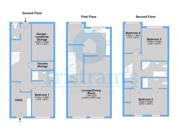 Floor Plan Image for 4 Bedroom Town House to Rent in Slack Lane, Mackworth