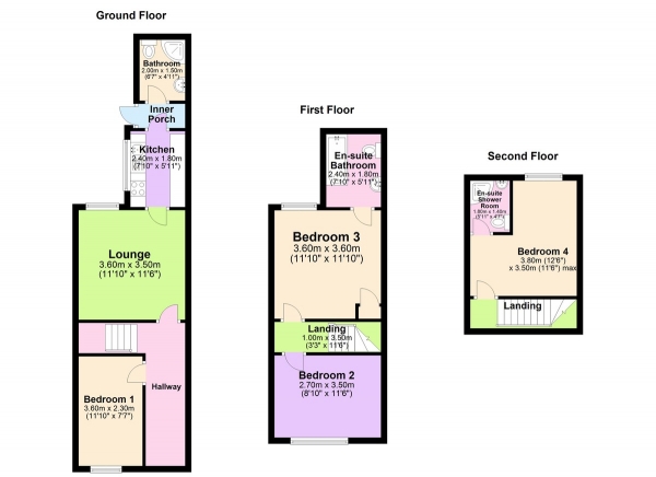 Floor Plan Image for 4 Bedroom Terraced House to Rent in Cloister Street, Lenton