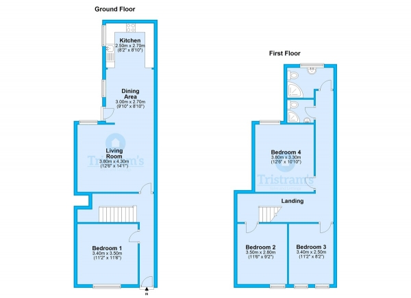 Floor Plan Image for 4 Bedroom Terraced House to Rent in Wild Street, City Centre