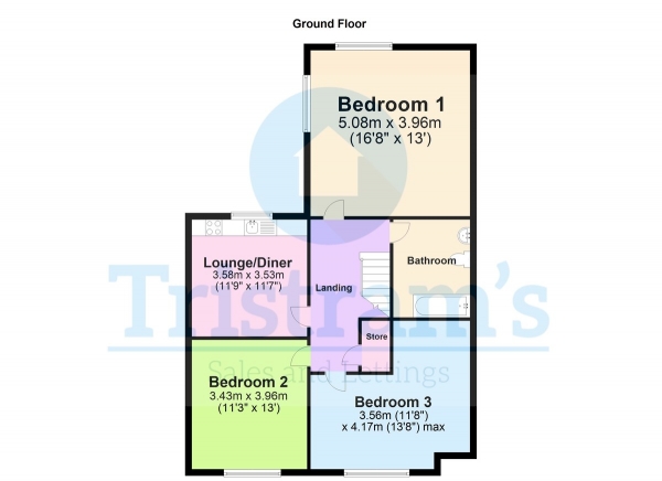 Floor Plan Image for 3 Bedroom Apartment to Rent in Colville Street, Arboretum