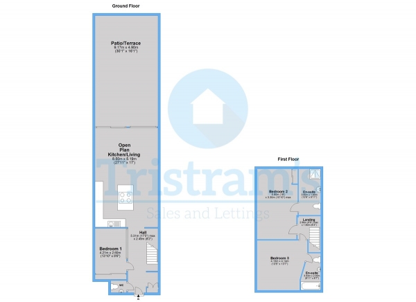 Floor Plan Image for 3 Bedroom Apartment to Rent in Thurland Street, City Centre