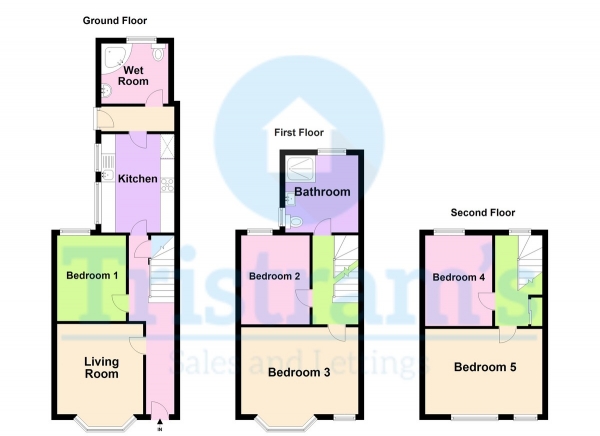 Floor Plan Image for 5 Bedroom Semi-Detached House to Rent in Noel Street, Hyson Green