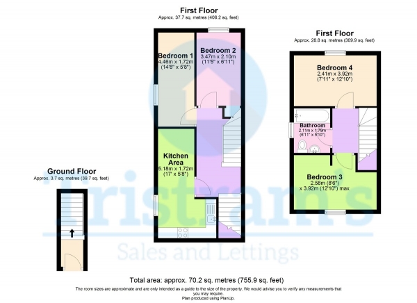 Floor Plan Image for 4 Bedroom Apartment to Rent in Castle Boulevard, Lenton