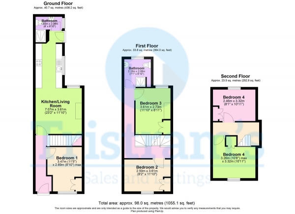 Floor Plan Image for 5 Bedroom Terraced House to Rent in Cycle Road, Lenton