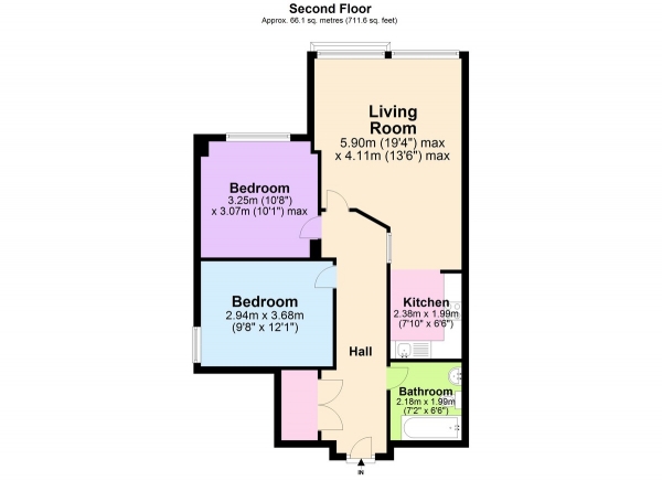 Floor Plan Image for 1 Bedroom Apartment to Rent in The Ice House, Bolero Square