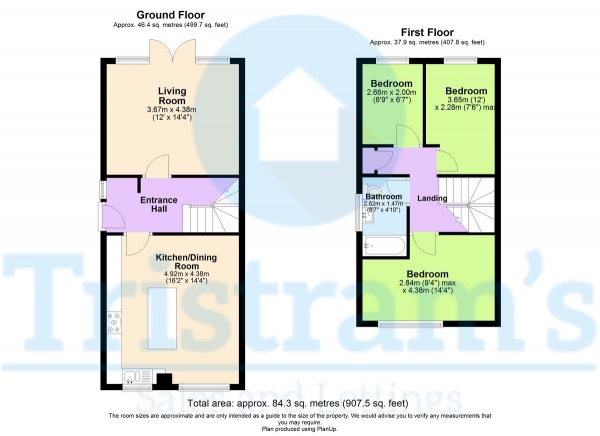 Floor Plan Image for 3 Bedroom Detached House for Sale in Oakfield Road, Stapleford