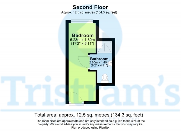 Floor Plan Image for 1 Bedroom House Share to Rent in Broad Street, Nottingham