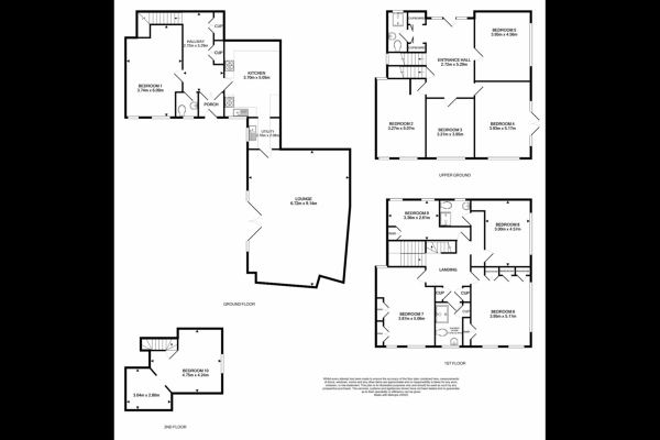 Floor Plan Image for 10 Bedroom Detached House to Rent in Elm Bank, Mapperley