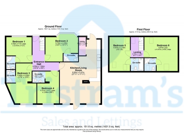 Floor Plan Image for 6 Bedroom Semi-Detached House to Rent in Middleton Boulevard, Nottingham