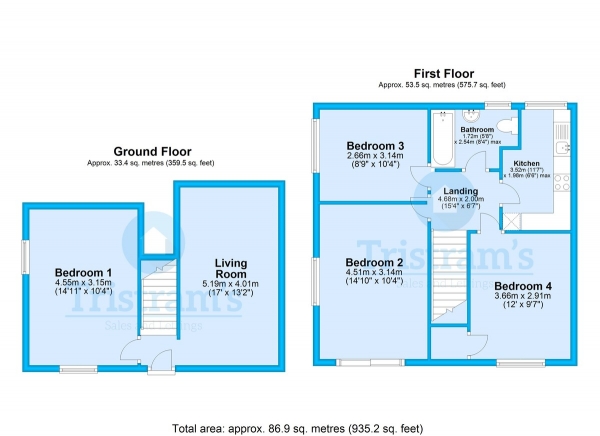 Floor Plan Image for 4 Bedroom Flat to Rent in Loughborough Road, West Bridgford