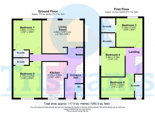 Floor Plan Image for 5 Bedroom Semi-Detached House to Rent in Herald Close, Beeston