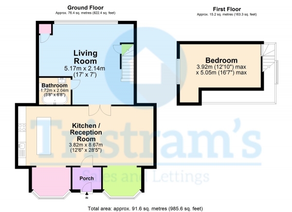 Floor Plan Image for 1 Bedroom Terraced House to Rent in Dorothy Boot Homes, Wilford