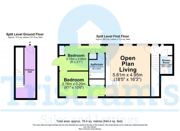 Floor Plan Image for 2 Bedroom Apartment for Sale in The Warehouse, Plumptre Street