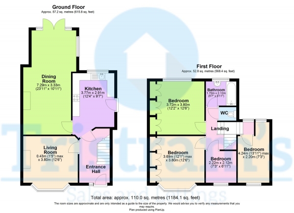 Floor Plan Image for 4 Bedroom Semi-Detached House to Rent in Cator Lane, Beeston