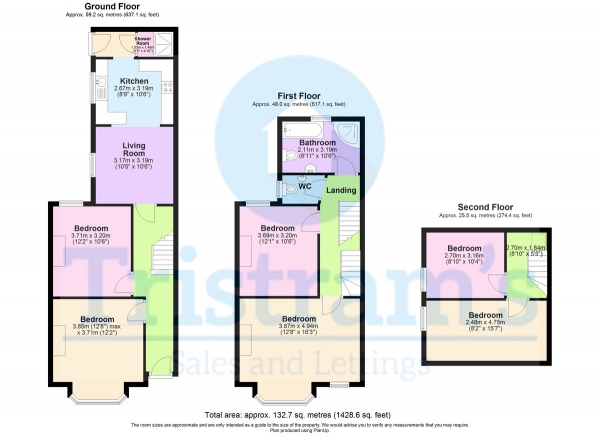 Floor Plan Image for 6 Bedroom Terraced House to Rent in Kimbolton Avenue, Lenton