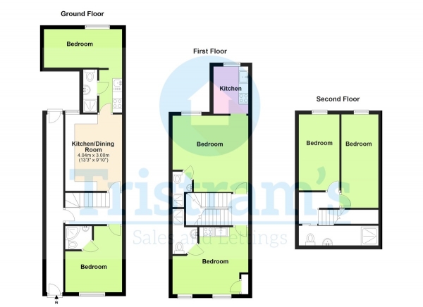 Floor Plan Image for 1 Bedroom House Share to Rent in House share - Room 6, King Alfred Street, Derby