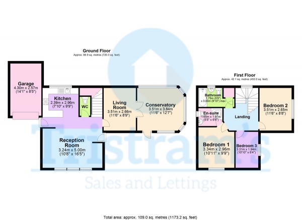 Floor Plan Image for 3 Bedroom Detached House to Rent in Castle Court, Derby