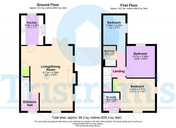 Floor Plan Image for 3 Bedroom Semi-Detached House for Sale in The Quay, Mountsorrel