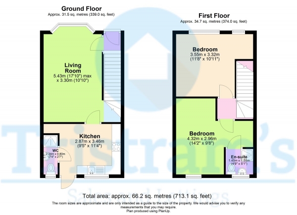 Floor Plan Image for 2 Bedroom Terraced House to Rent in Highfield Road, Dunkirk