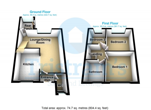 Floor Plan Image for 3 Bedroom Detached House to Rent in Three Tuns Road, Eastwood